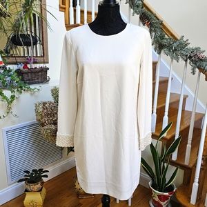 White Dress with Pearl Detail